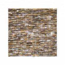 Glass Brown Seamless Pearl Shell Mosaic Tile For Wall Decorate